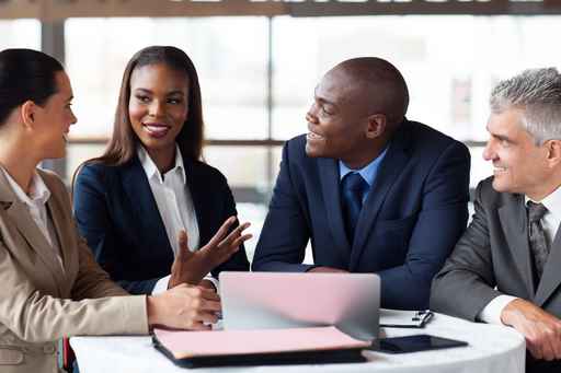 business partners having meeting